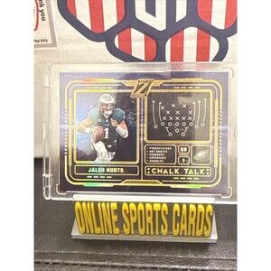 2024 Panini Zenith Chalk Talk Insert Jalen Hurts #11 Gold 4/10 🔥Eagles Football